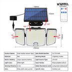 278 LED Solar Panel Lighting IP65 Waterproof Outdoor Light