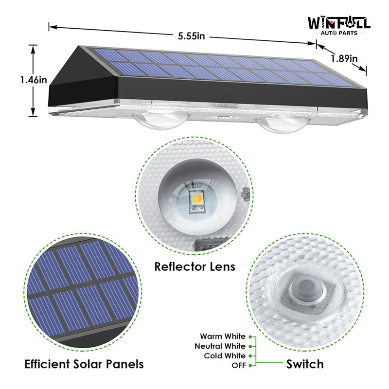Modern Solar Panel Lighting IP44 Waterproof Outdoor Light