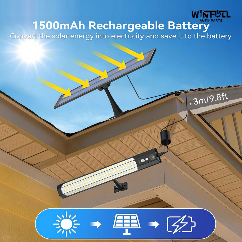 1 to 2 Split Modern Solar Panel Lighting IP65 Waterproof Outdoor Light