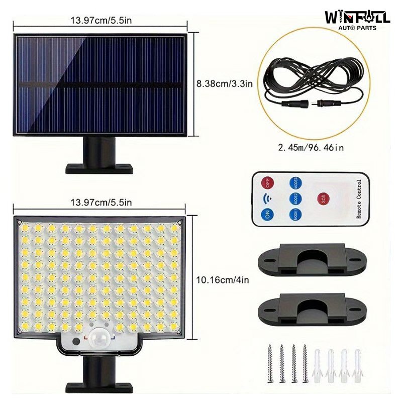 106 LED Modern Outdoor Solar Light with Motion Sensor IP65 Waterproof